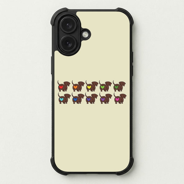 Love hearts - Dachshunds Phone Case — Bumper case