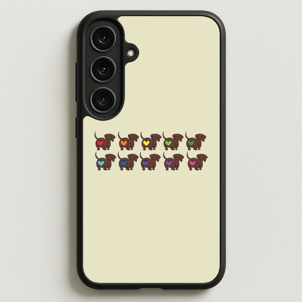 Love hearts - Dachshunds Phone Case for Galaxy S25FE