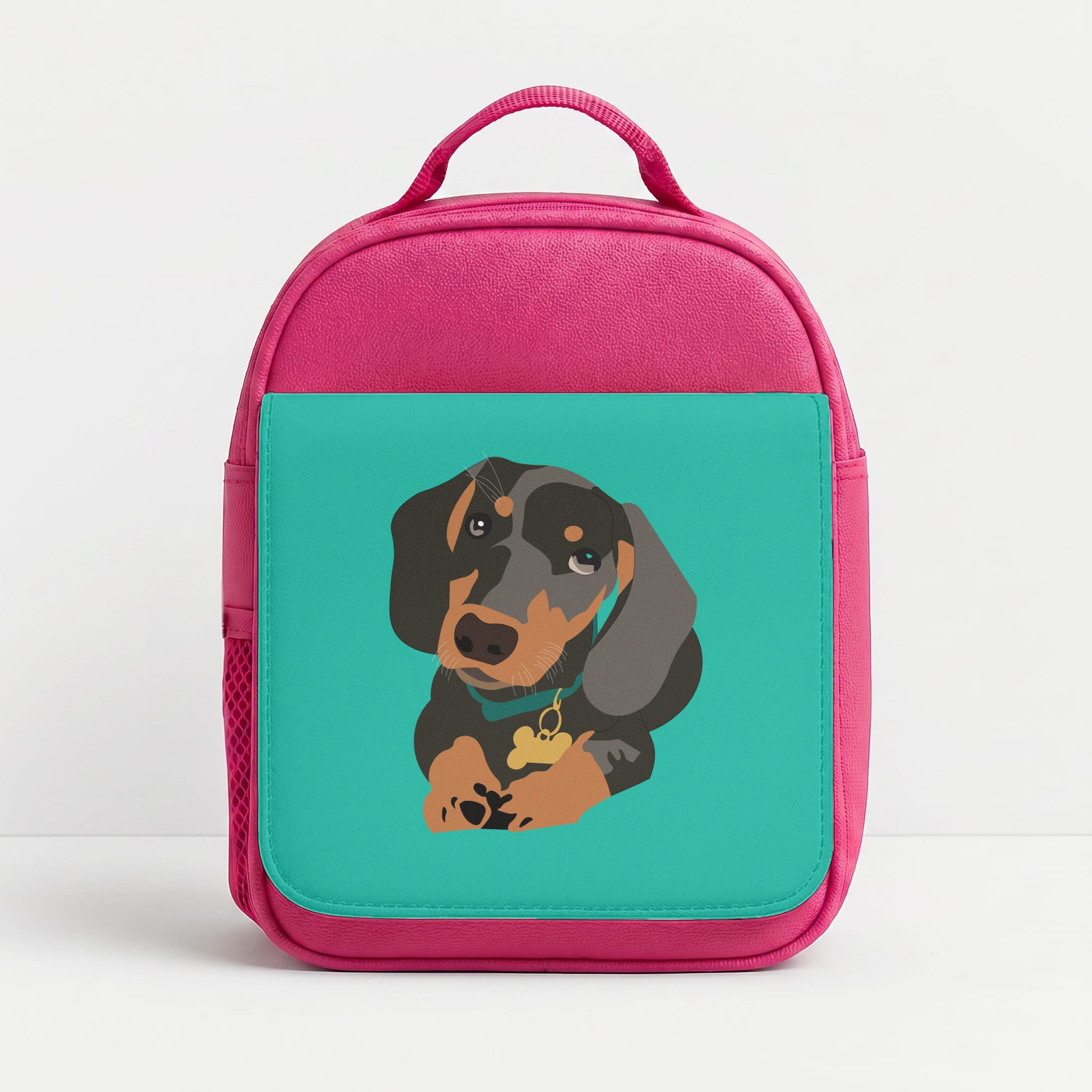 Black & brown - Dachshunds Lunchbox - Pink
