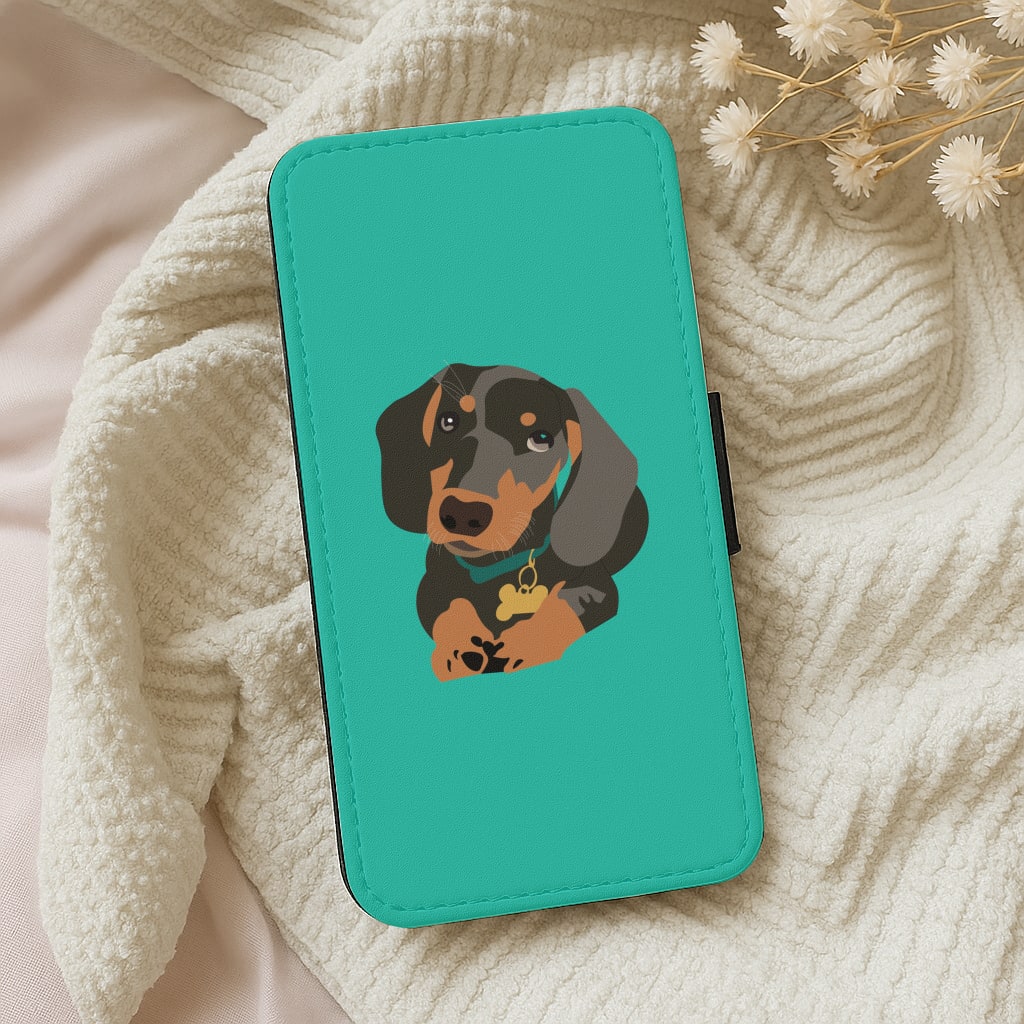 Black & brown - Dachshunds Wallet Phone Case