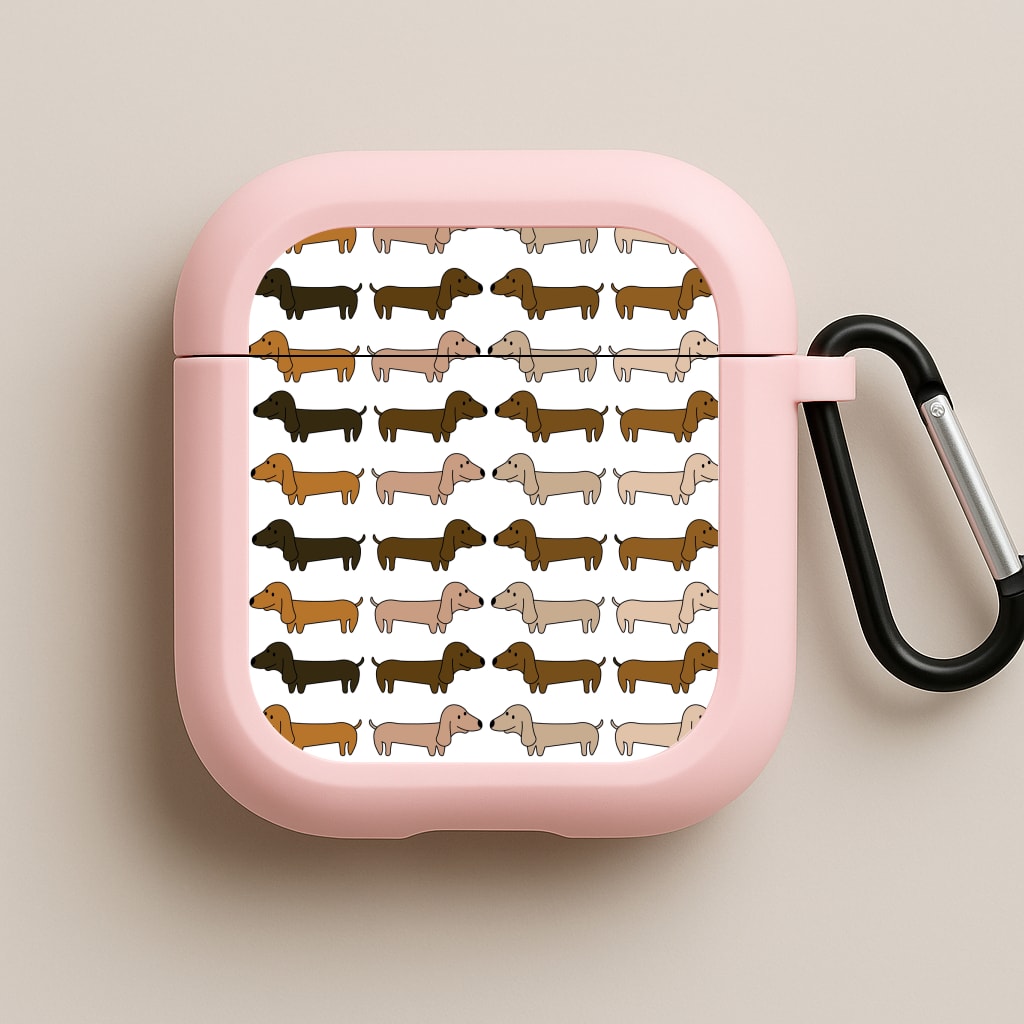 Collage - Dachshunds Pink AirPods Case