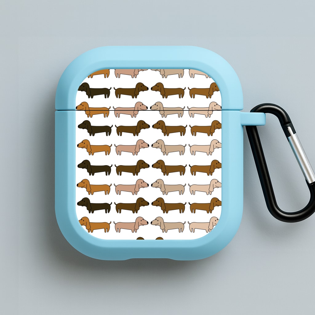 Collage - Dachshunds Blue AirPods Case