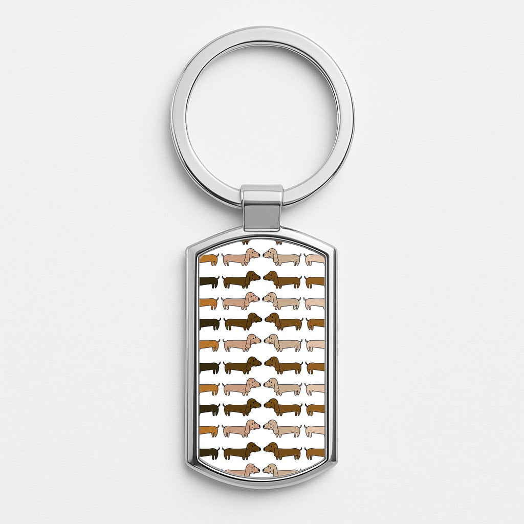 Collage - Dachshunds Luxury Keyring