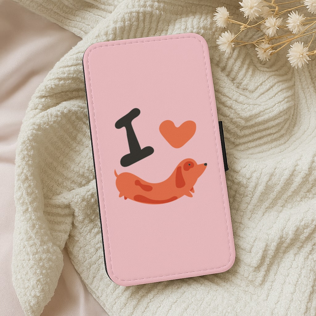 I love Dachshunds Wallet Phone Case