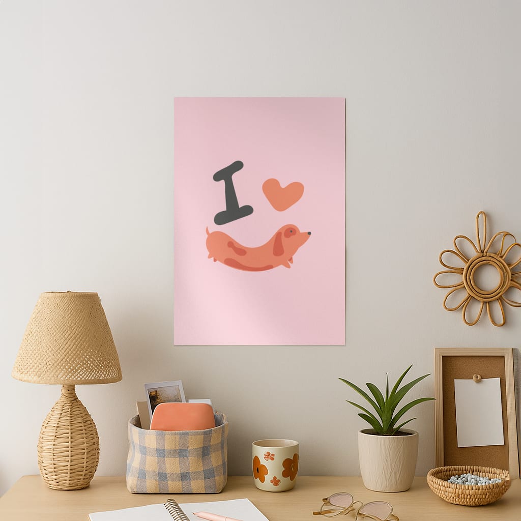 I love Dachshunds Art Print