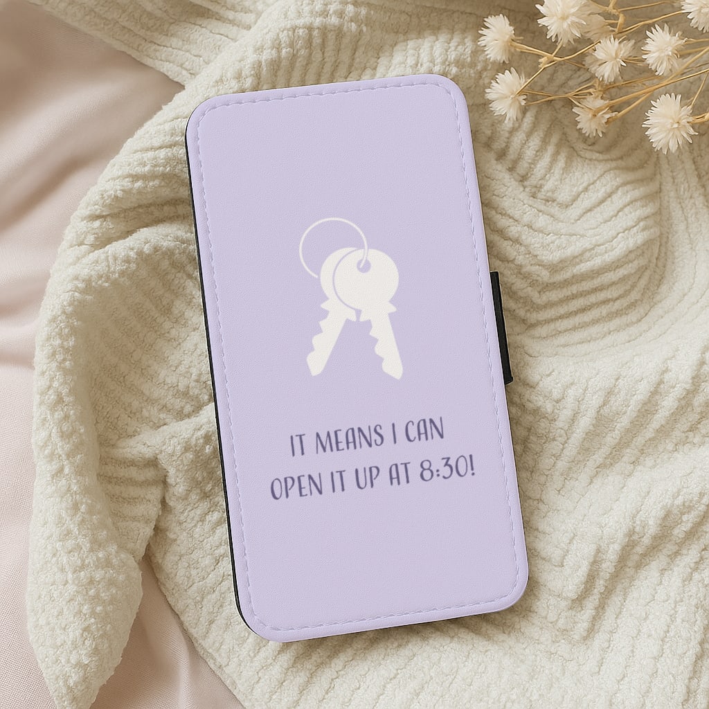 It Means I Can Open It Up At Eight Thirty - It's A Sin Wallet Phone Case