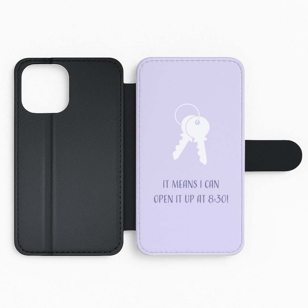 It Means I Can Open It Up At Eight Thirty - It's A Sin Flip Phone Case
