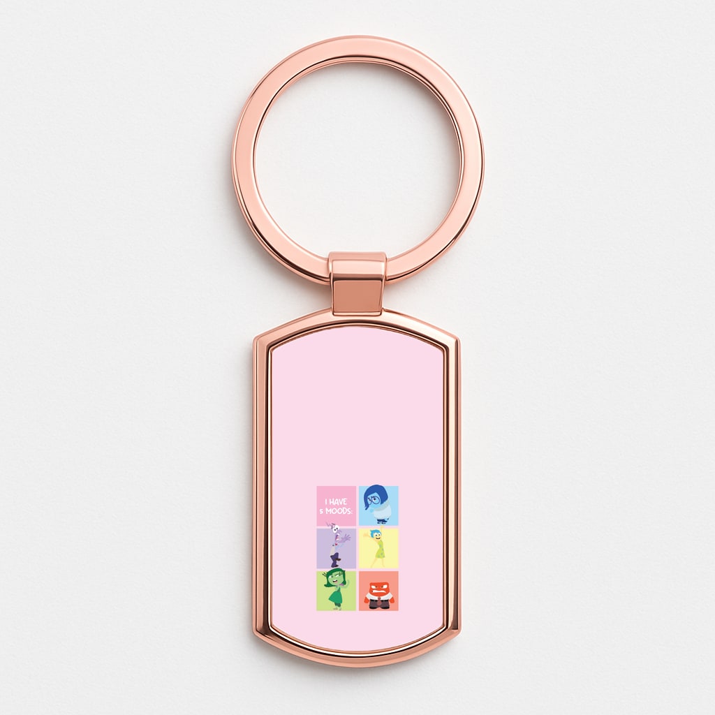 I Have Moods - Inside Out Rose Gold Keyring