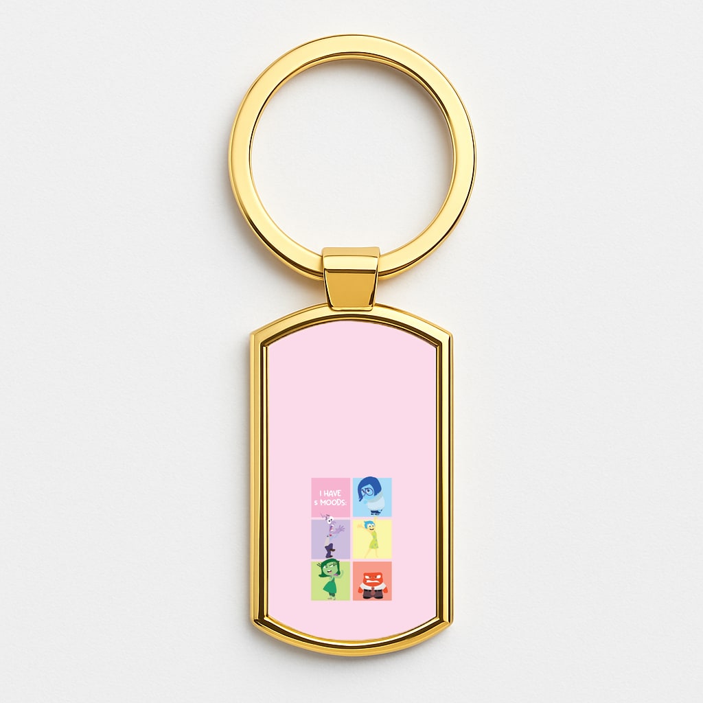 I Have Moods - Inside Out Gold Keyring