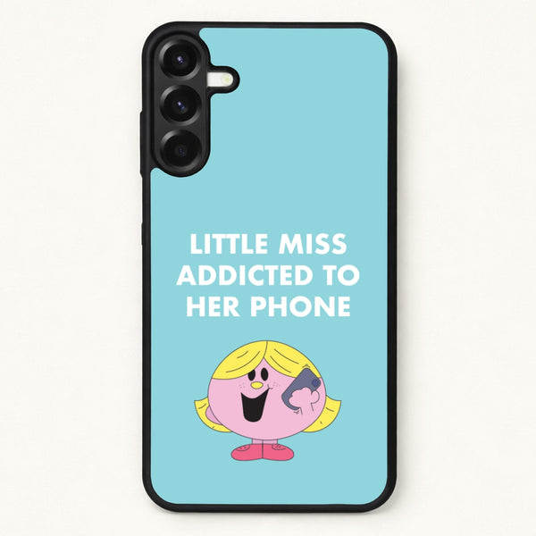 Little Miss Addicted To Her Phone - Aesthetic Quote Phone Case for Galaxy A57