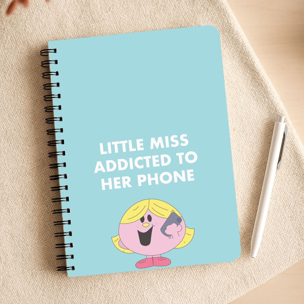 Little Miss Addicted To Her Phone - Aesthetic Quote Notepad