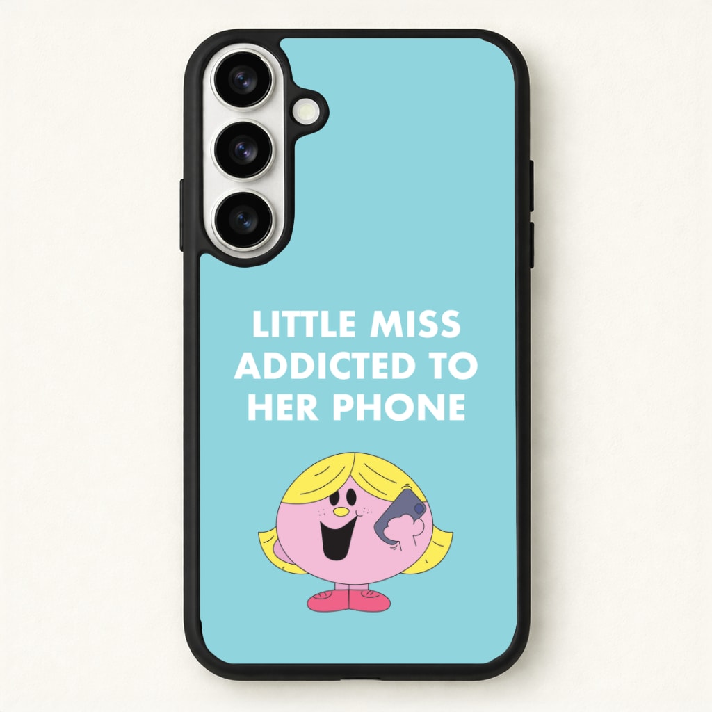 Little Miss Addicted To Her Phone - Aesthetic Quote Phone Case for Galaxy S26 Plus