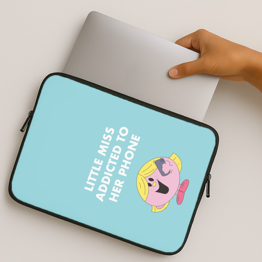 Little Miss Addicted To Her Phone - Aesthetic Quote MacBook Case