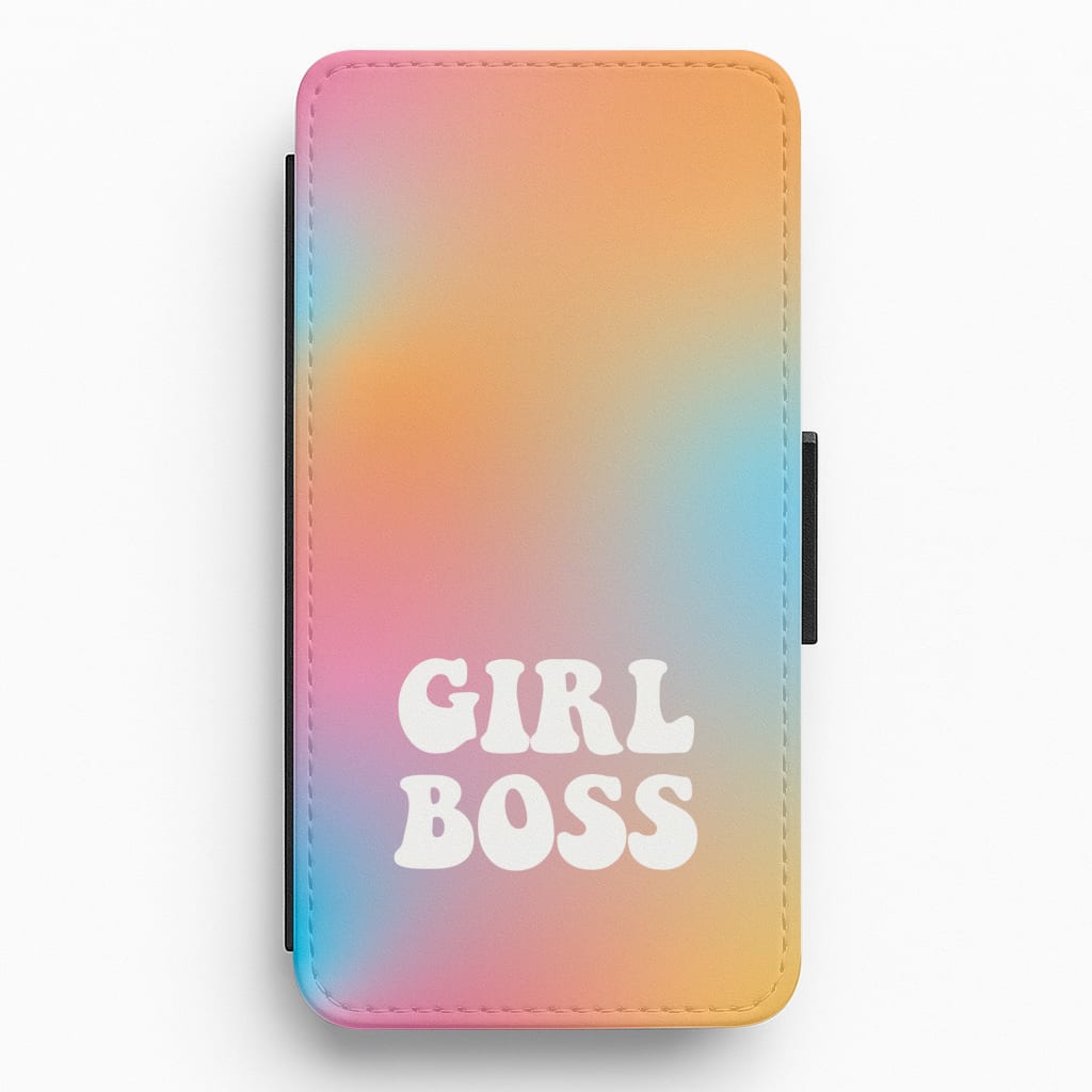 Girl Boss - Aesthetic Quote Flip / Wallet Phone Case
