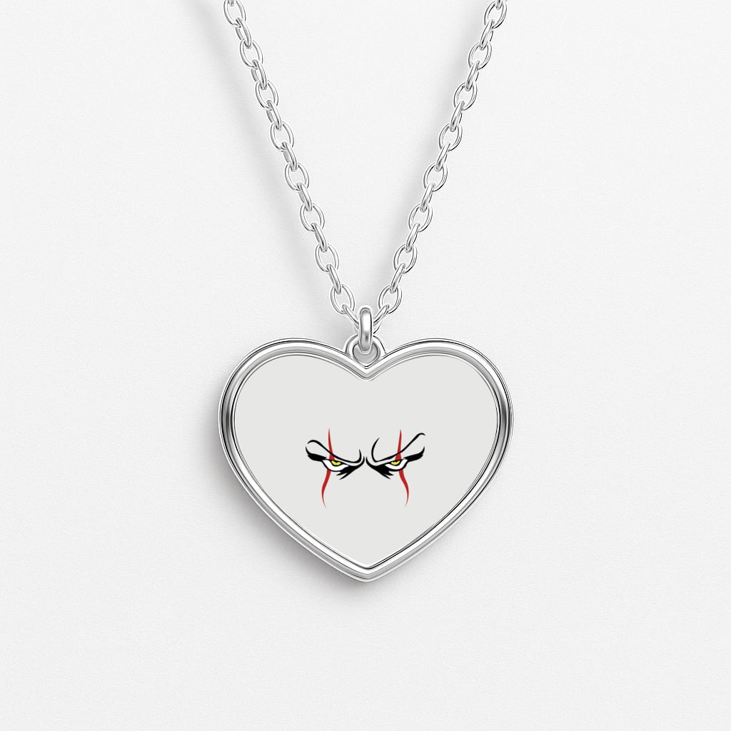 Clown Eyes Heart Necklace