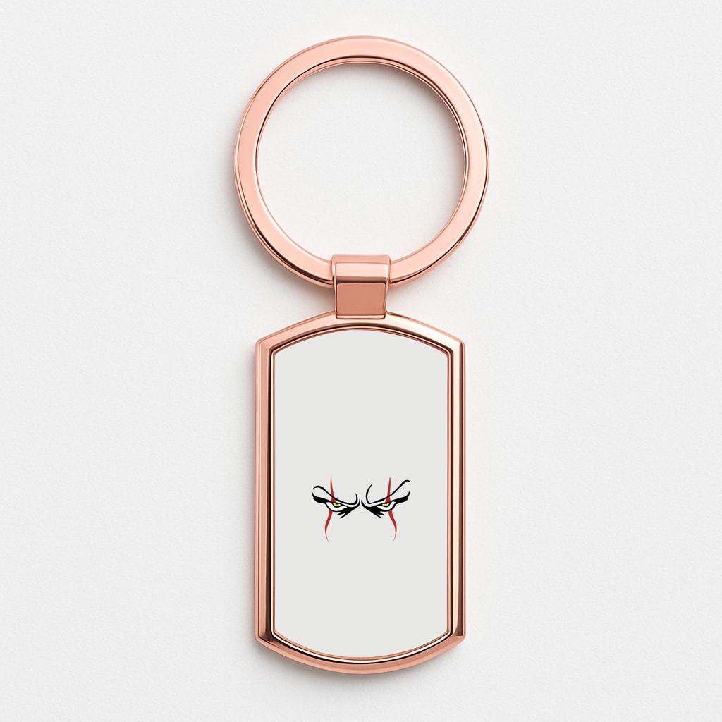 Clown Eyes Rose Gold Keyring