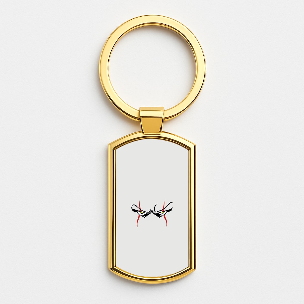 Clown Eyes Gold Keyring