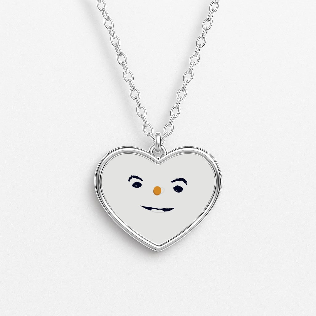 Snowman Heart Necklace