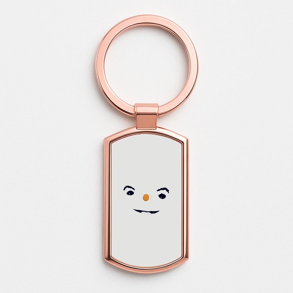 Snowman Rose Gold Keyring
