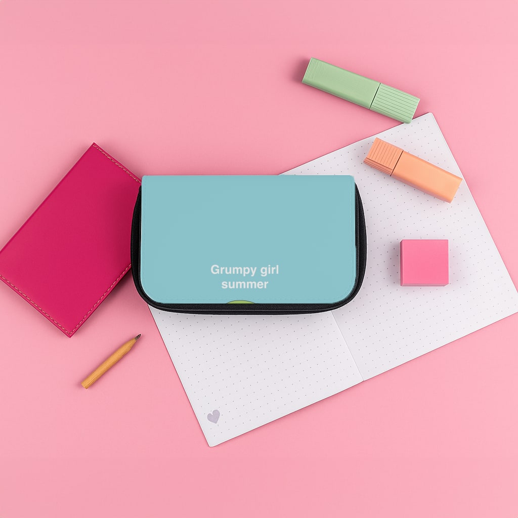 Grumpy Girl Summer - Plushy Pencil Case
