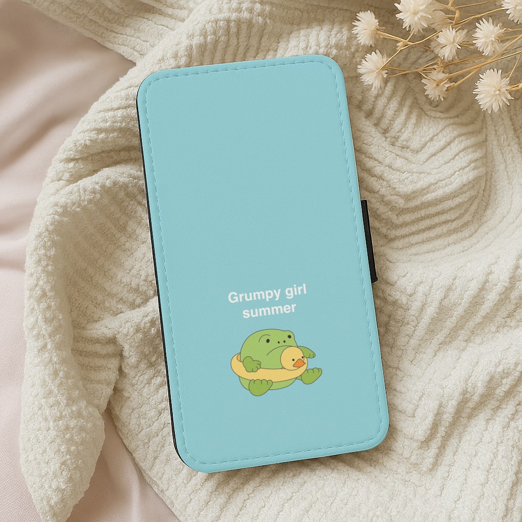 Grumpy Girl Summer - Plushy Wallet Phone Case