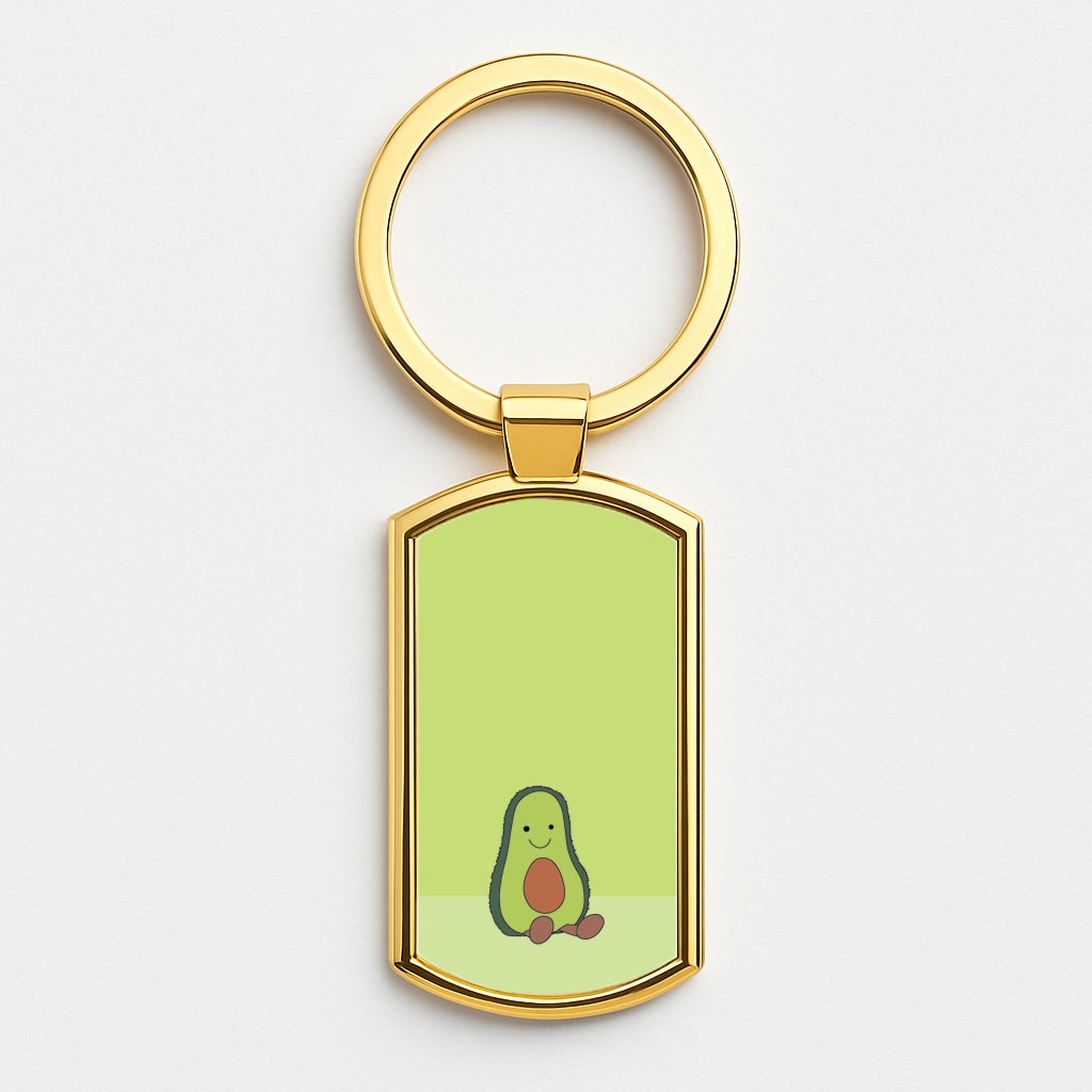 Avocado - Plushy Gold Keyring
