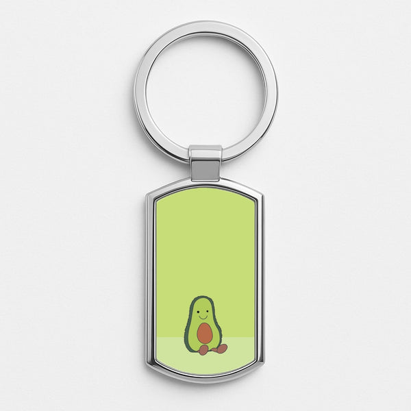 Avocado - Plushy Silver Keyring