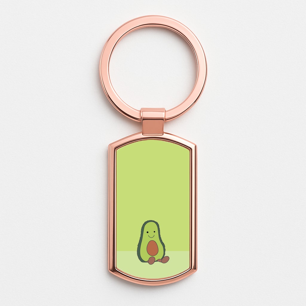 Avocado - Plushy Rose Gold Keyring
