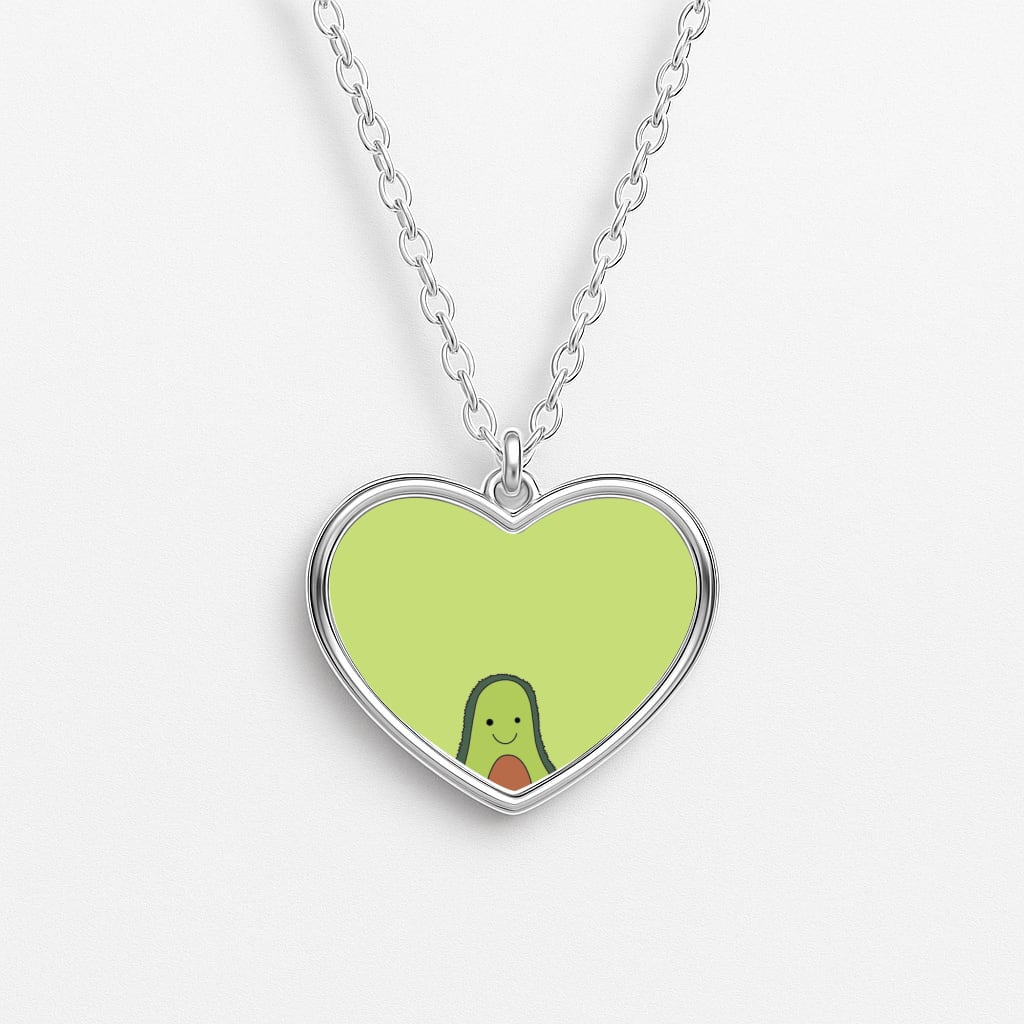 Avocado - Plushy Heart Necklace