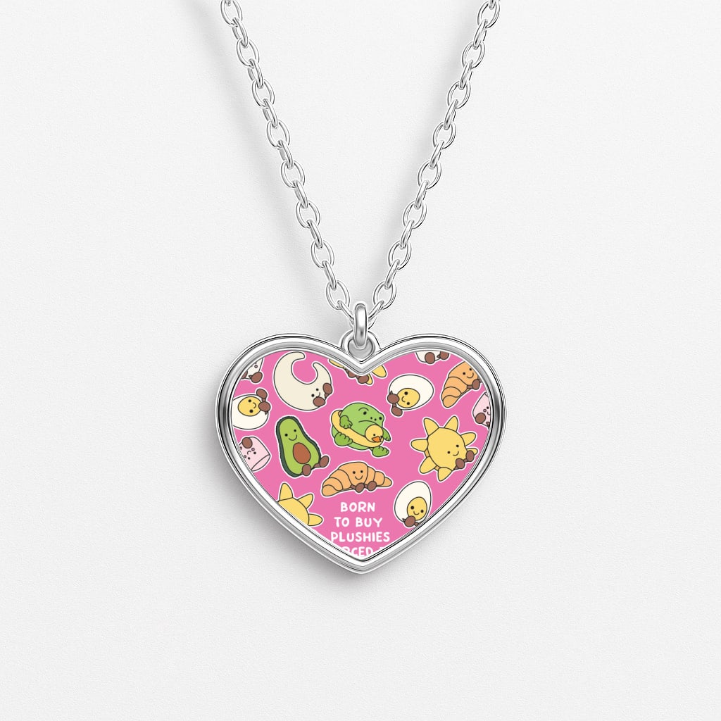 Born To Buy Plushy Heart Necklace