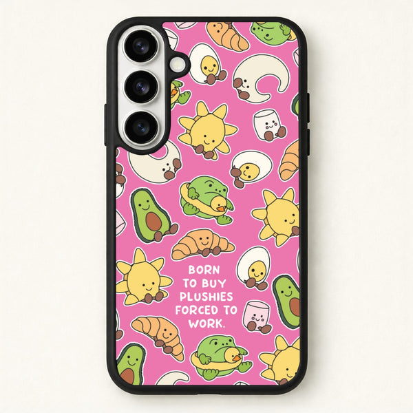 Born To Buy Plushy Phone Case for Galaxy S26 Plus