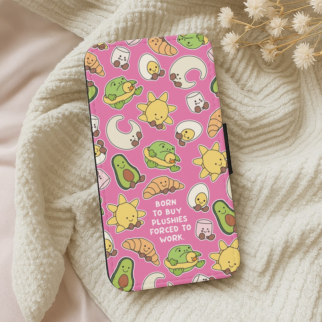 Born To Buy Plushy Wallet Phone Case