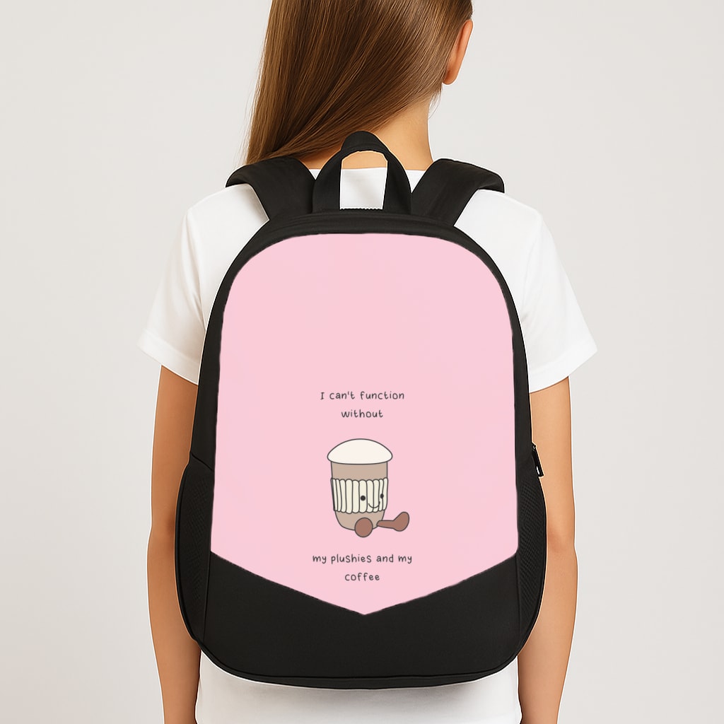 Coffee - Plushy Large School Bag