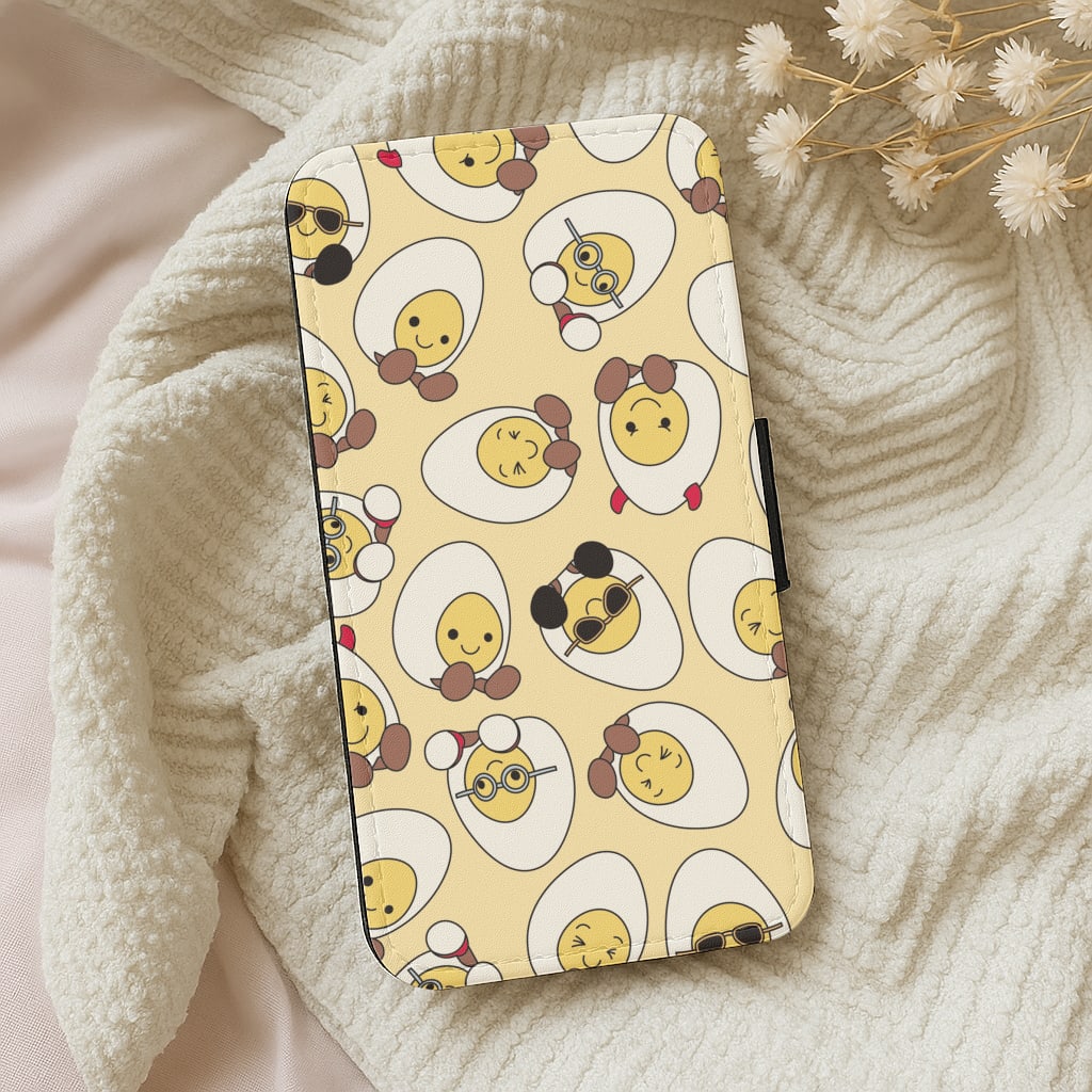 Egg Pattern - Plushy Wallet Phone Case