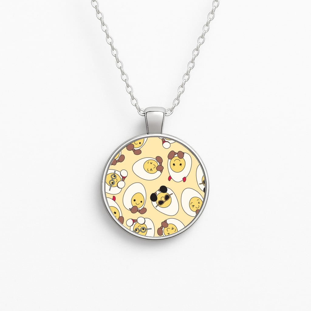 Egg Pattern - Plushy Circle Necklace