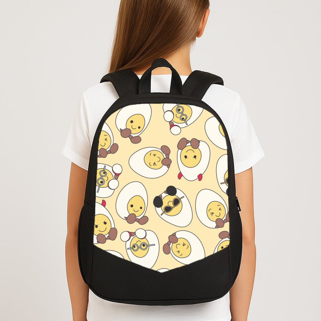 Egg Pattern - Plushy Large School Bag
