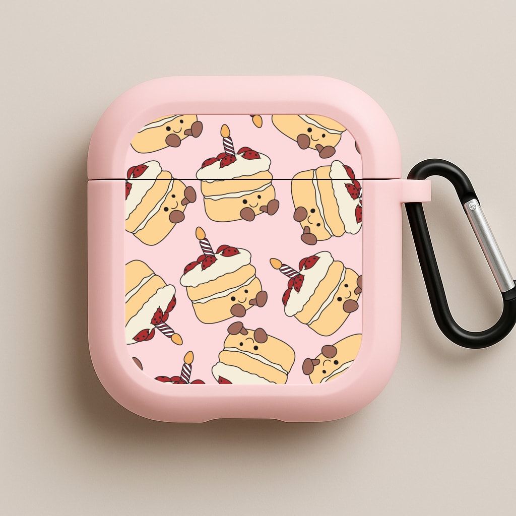 Cake Pattern - Plushy Pink AirPods Case