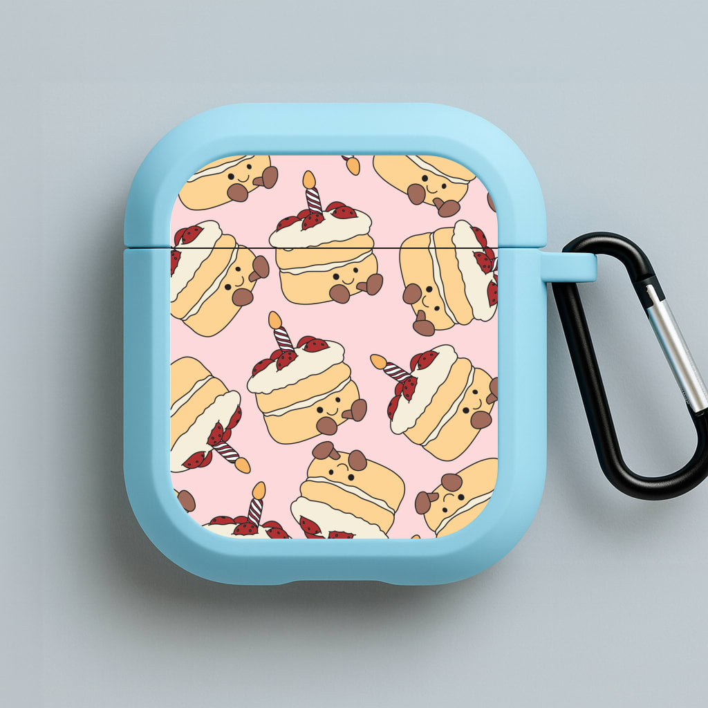 Cake Pattern - Plushy Blue AirPods Case