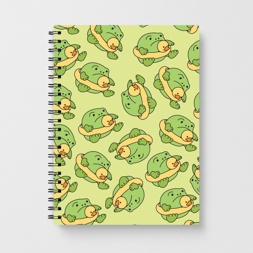 Frog Pattern - Plushy Notebook