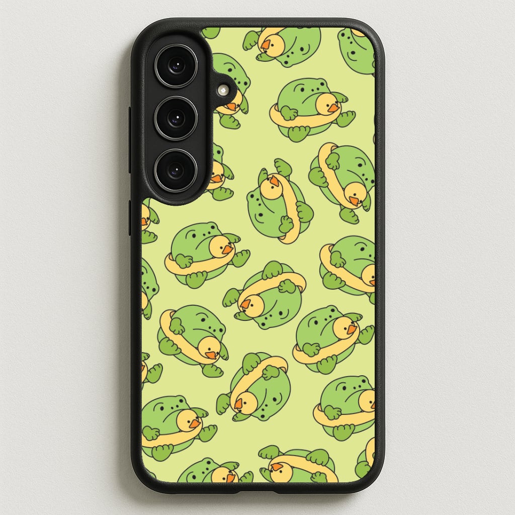 Frog Pattern - Plushy Phone Case for Galaxy S25FE