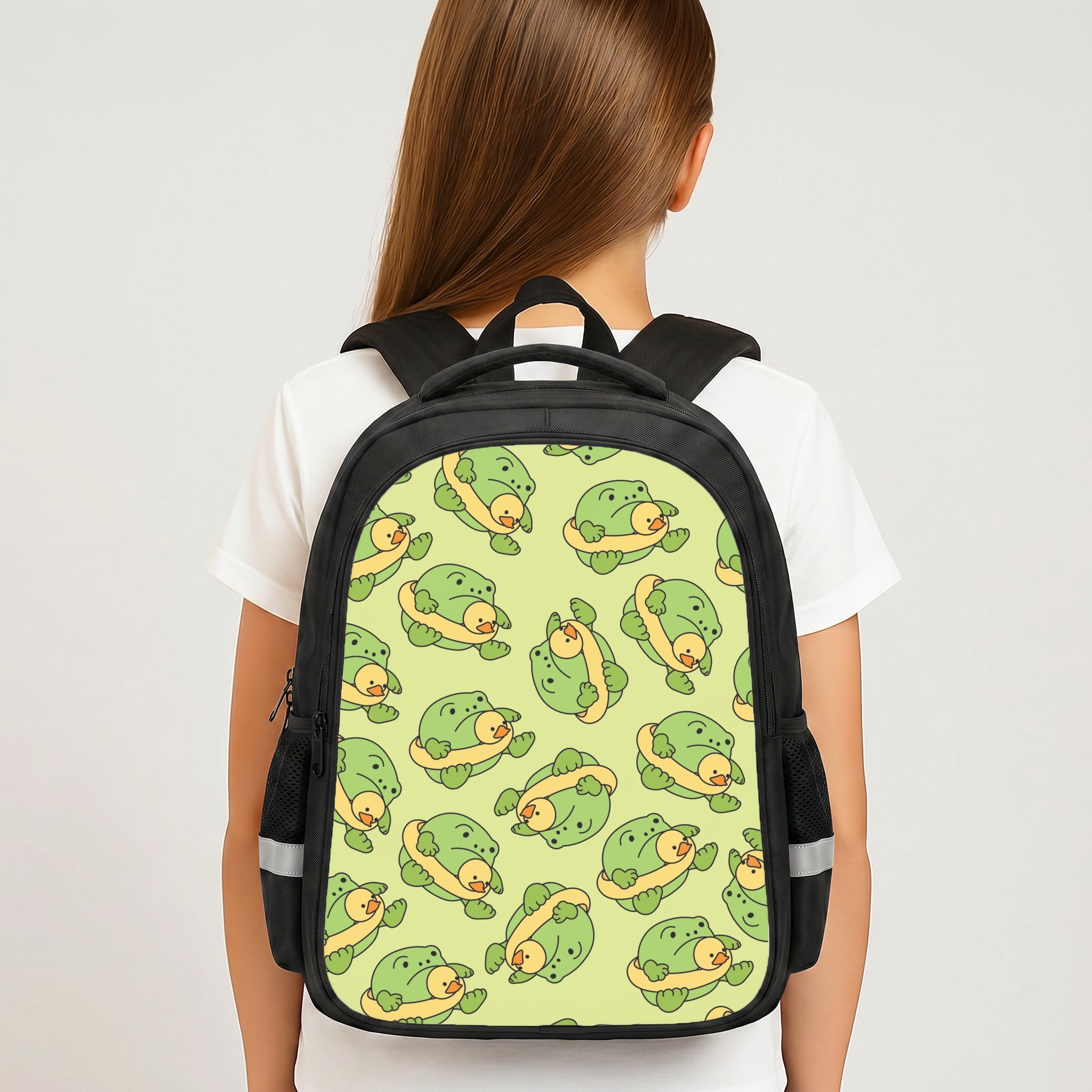 Frog Pattern - Plushy Backpack