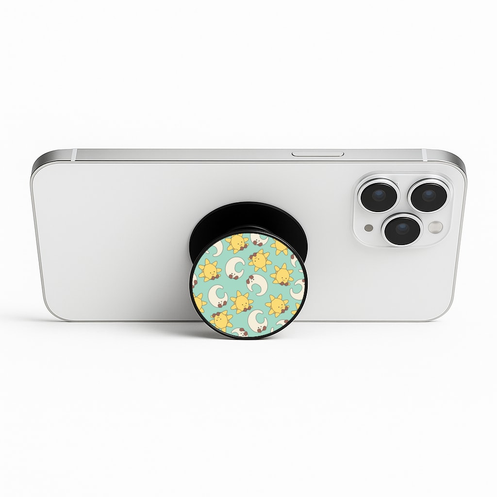 Stars And Moon Pattern - Plushy Phone Stand