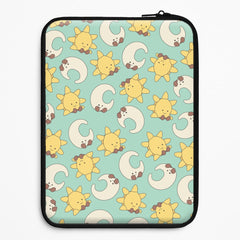 Stars And Moon Pattern - Plushy Laptop Sleeve