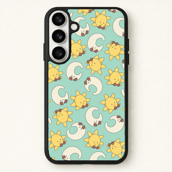 Stars And Moon Pattern - Plushy Phone Case for Galaxy S26