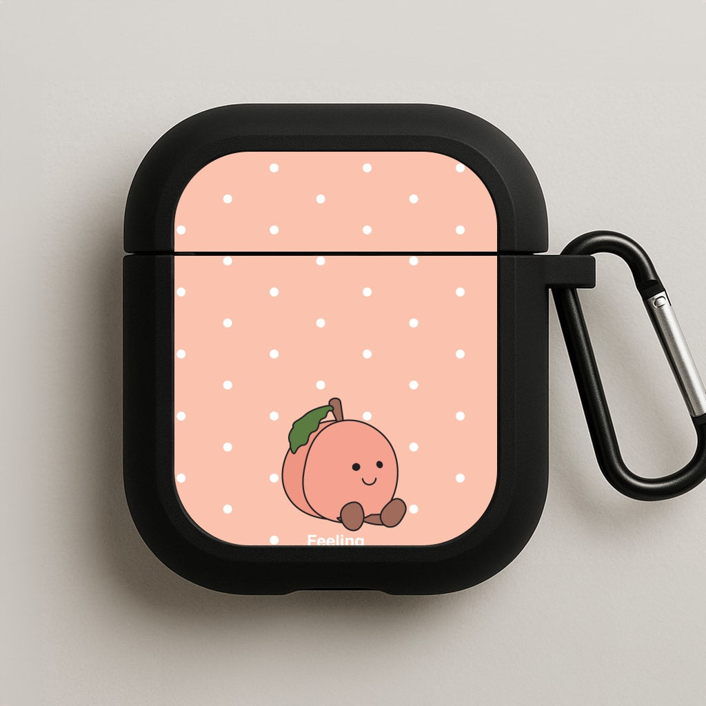 Peach Pattern AirPods Case