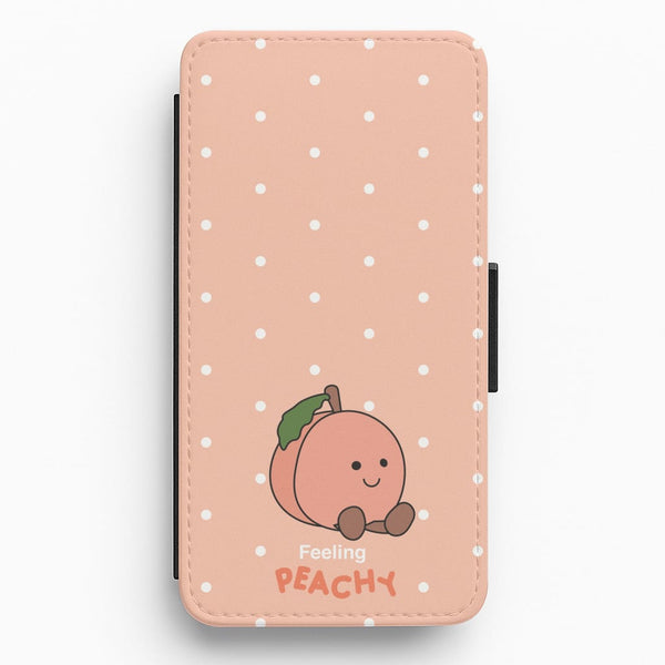 Peach Pattern Flip / Wallet Phone Case
