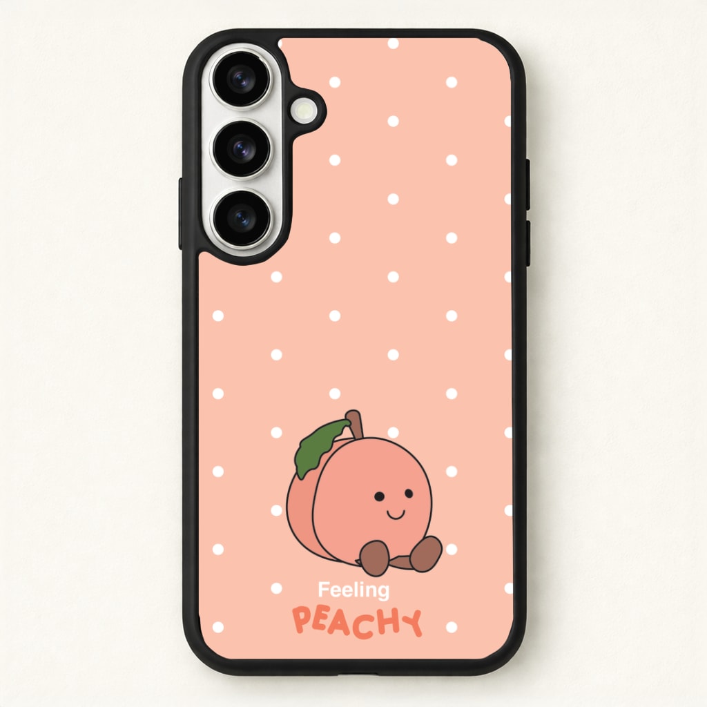 Peach Pattern Phone Case for Galaxy S26 Plus