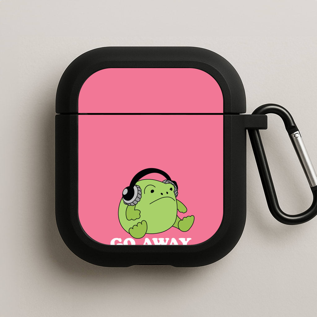 Go Away Grumpy Frog AirPods Case