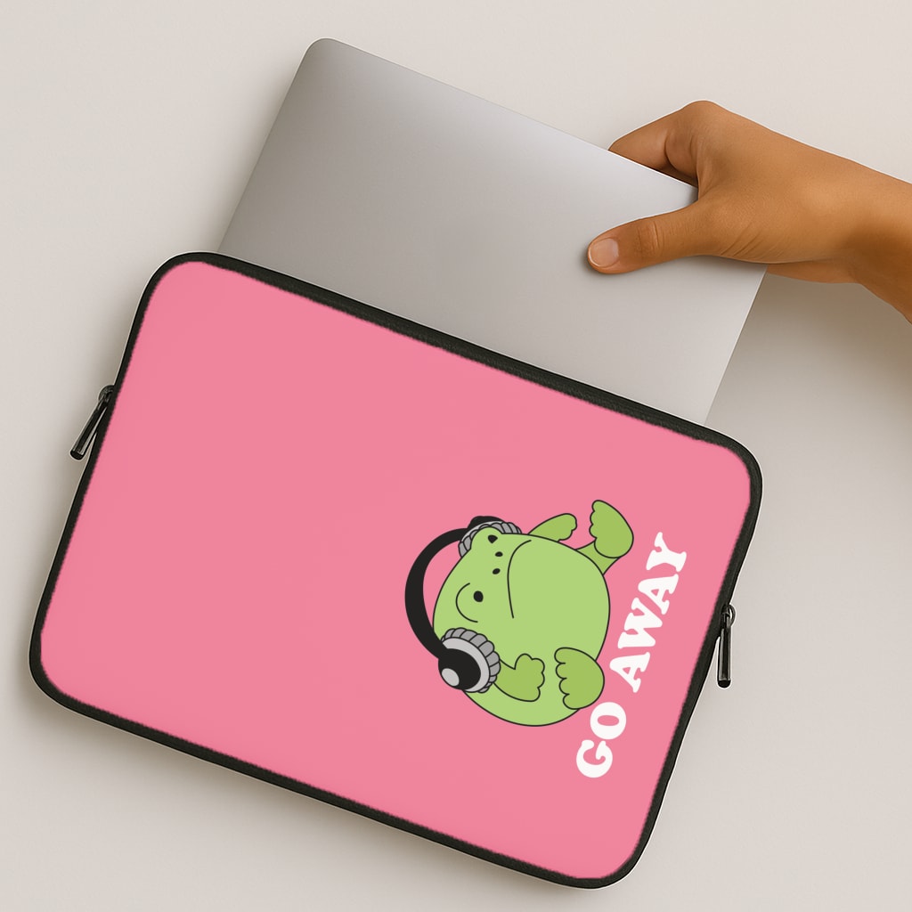 Go Away Grumpy Frog MacBook Case