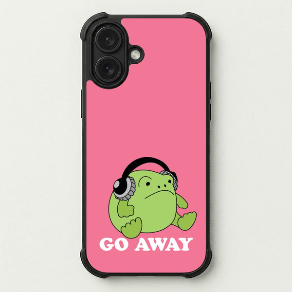 Go Away Grumpy Frog Phone Case — Bumper case